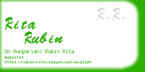 rita rubin business card
